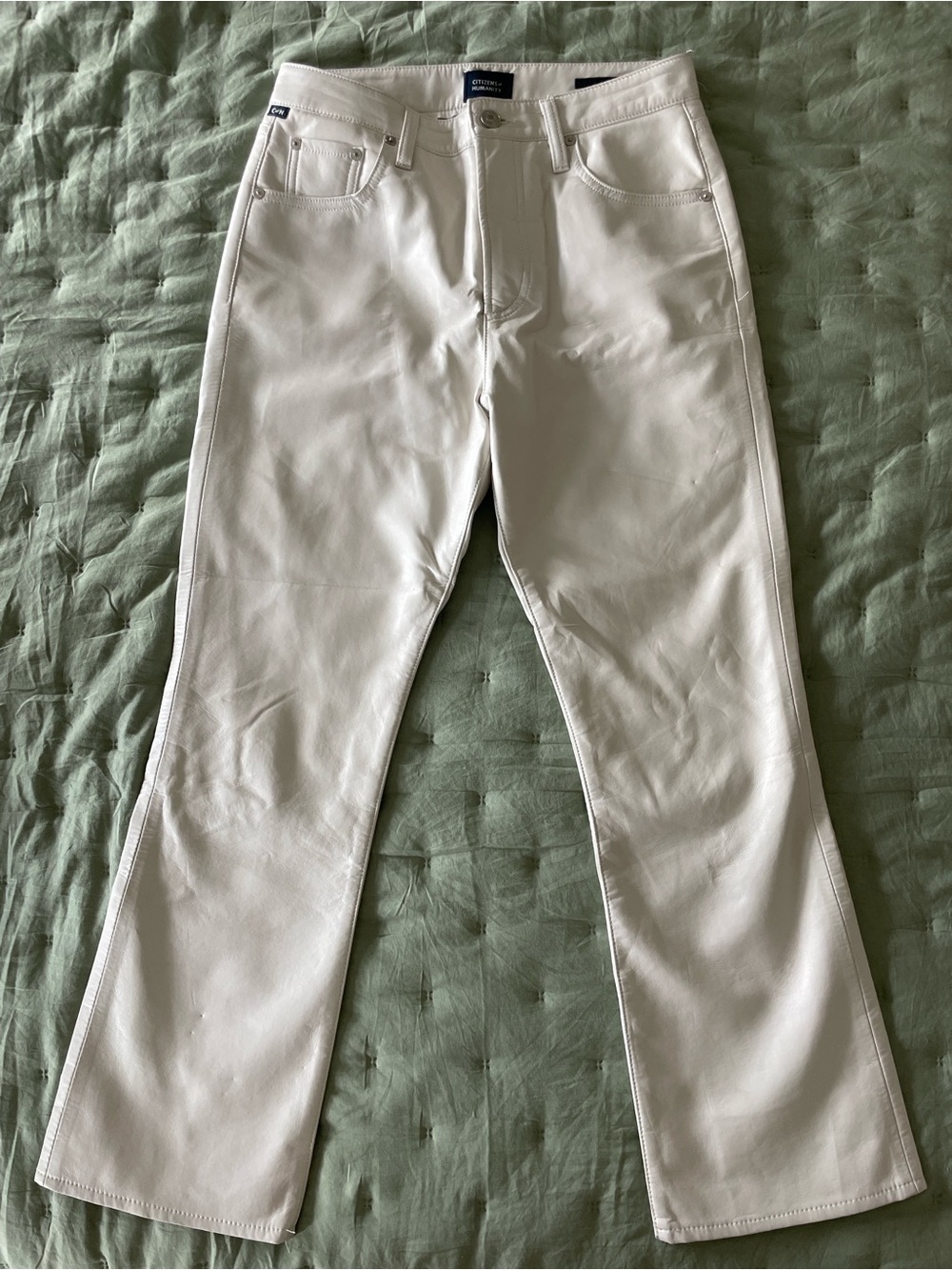 Citizens Of Humanity cream leather pants
